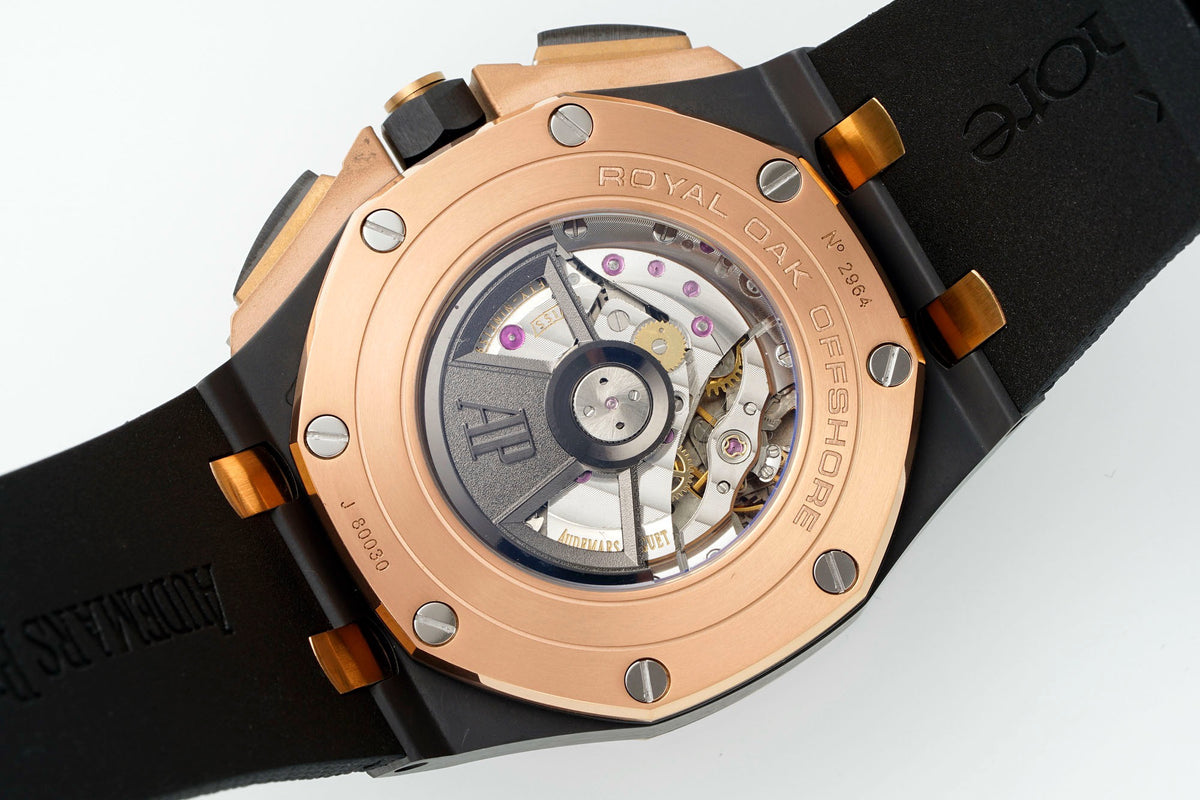 Audemars Piguet Ceramic Chronograph 44mm Sports Watch Rubber Strap