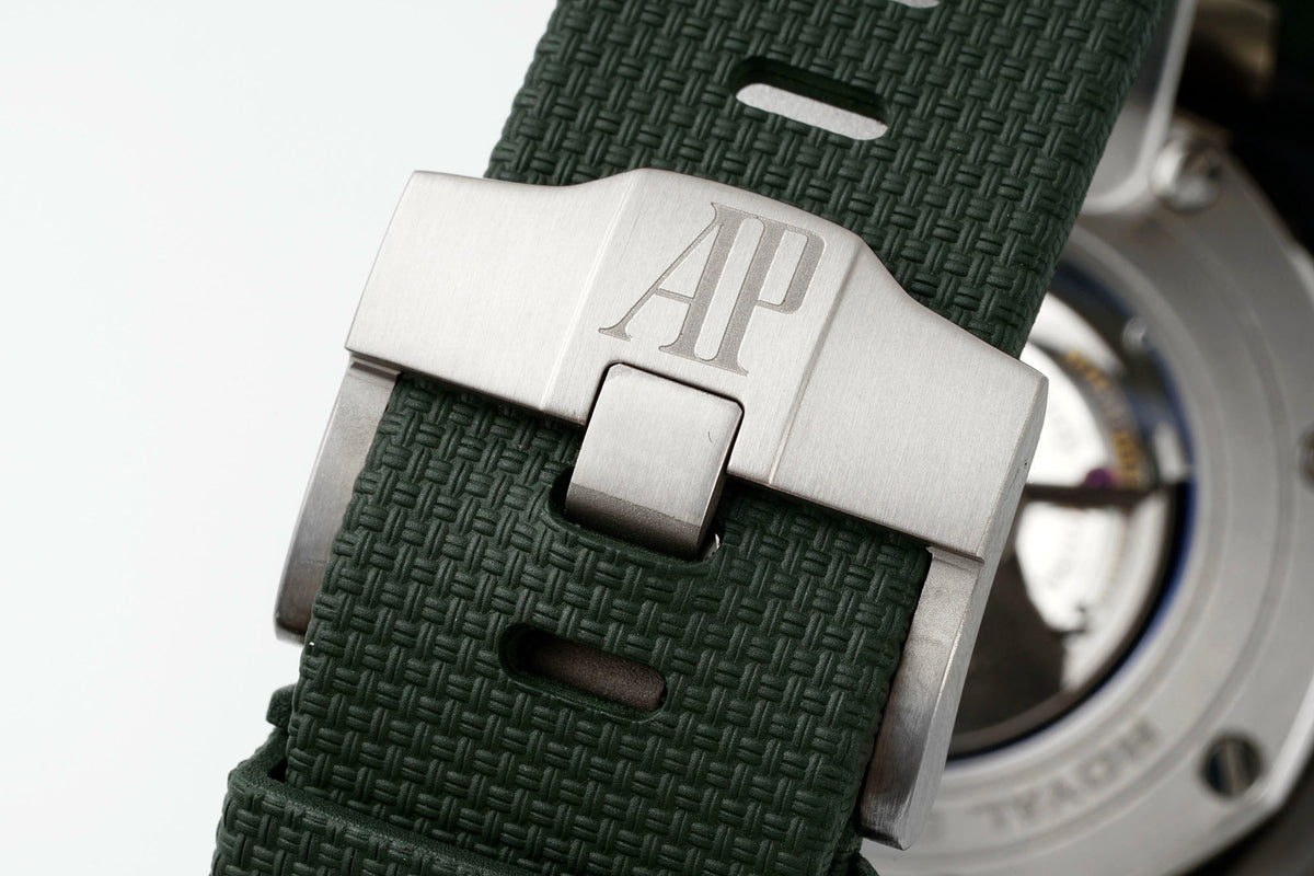 Audemars Piguet Ceramic Chronograph 44mm Sports Watch Rubber Strap