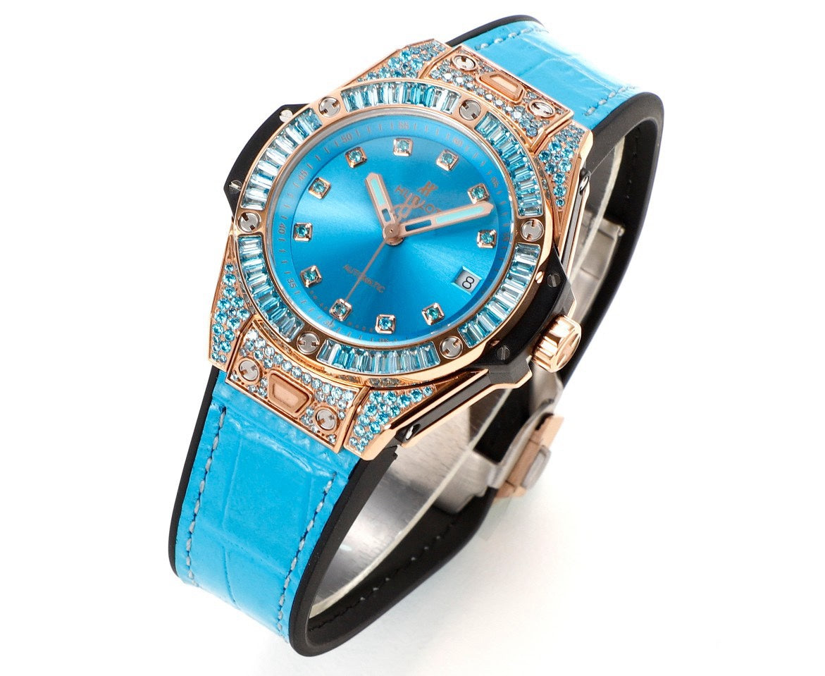 Hublot Big Bang One Click Rainbow Gemstone 39mm Automatic Ladies Watch