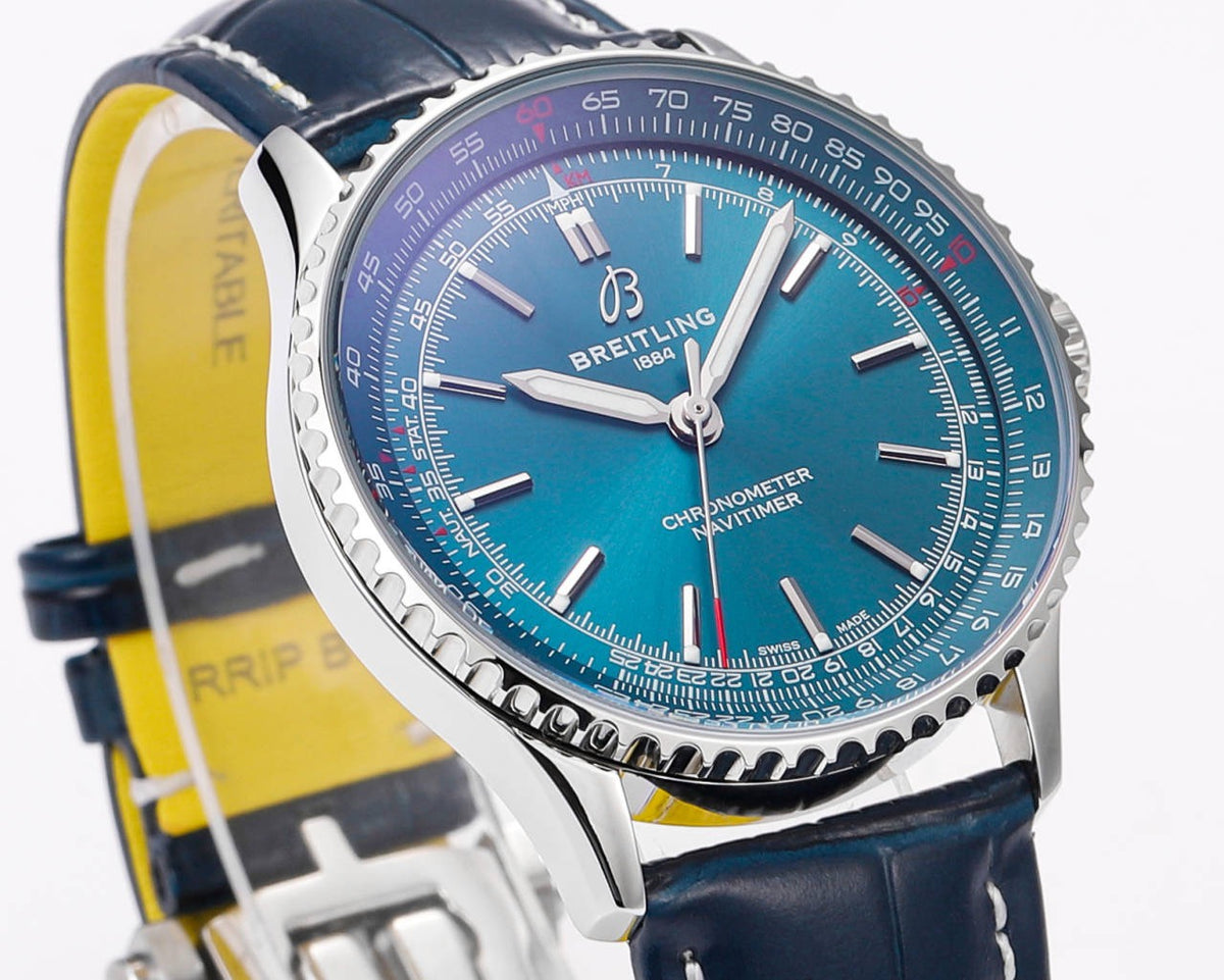 BREITLING Navitimer 1 Pilot Watch 41mm, TW Factory Seagull 2824 Automatic Leather Strap