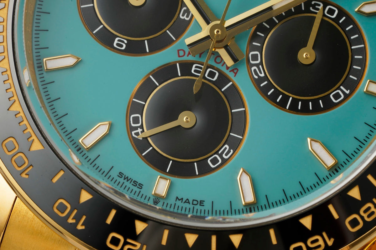 Rolex Cosmograph Daytona 18K Gold Plated Automatic Chronograph Watch Rubber Strap
