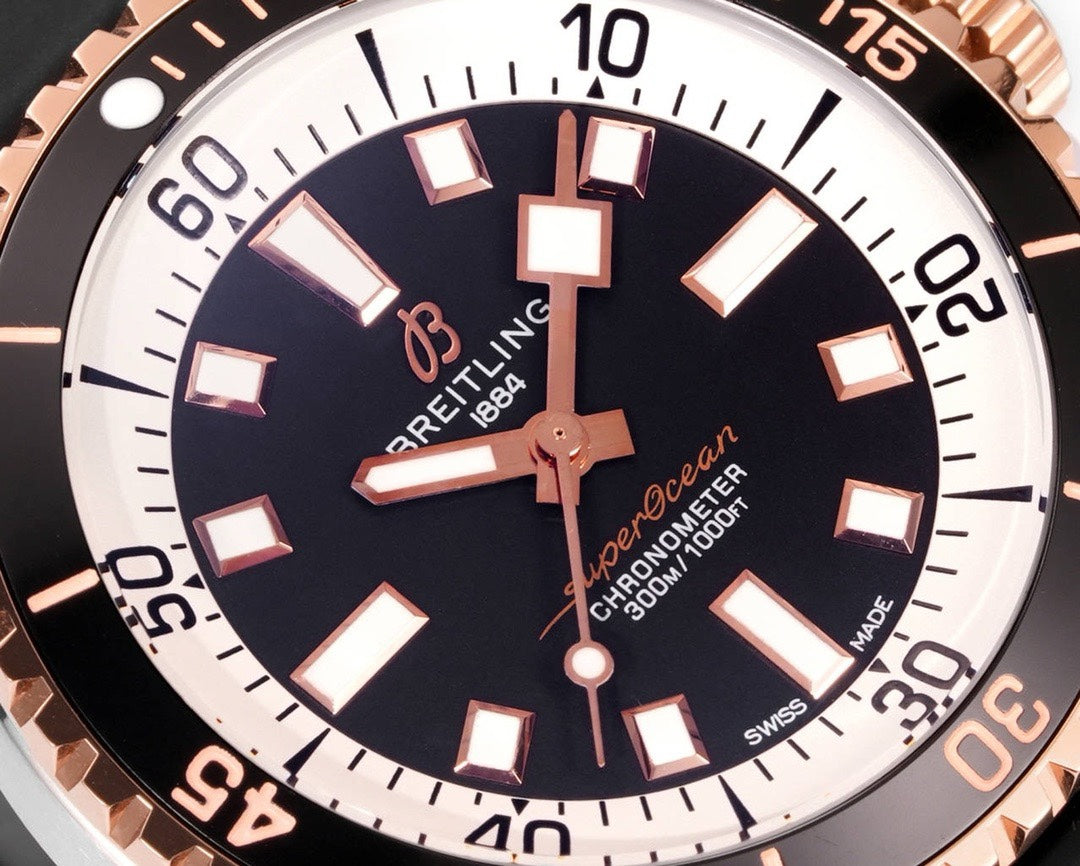 BREITLING Superocean 42mm Dive Watch, GR Factory Version Luminous Dial Ceramic Bezel Rubber Strap Multiple Colors