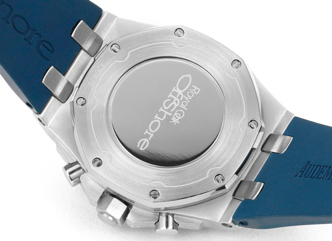 Audemars Piguet Royal Oak 37mm Ladies Automatic Chronograph Watch, Diamond Bezel Rubber Strap