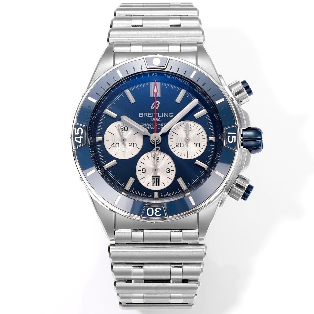 BREITLING Chronomat 44mm Automatic Chronograph Watch, BLS Factory Ceramic Bezel Timepiece