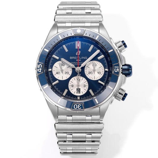 BREITLING Chronomat 44mm Automatic Chronograph Watch, BLS Factory Ceramic Bezel Timepiece