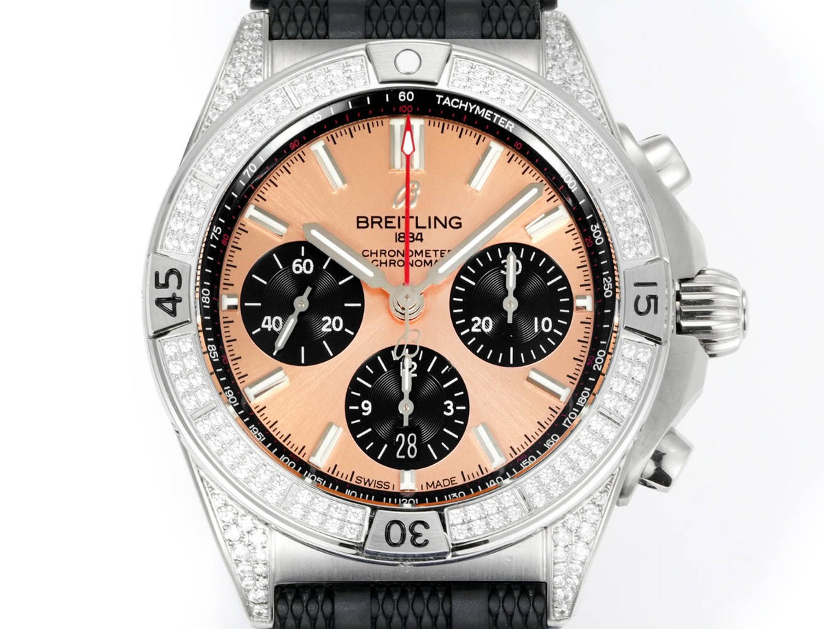 Breitling Chronomat Super Clone Watch | B01 Automatic Chronograph Movement, Diamond Bezel, 42mm