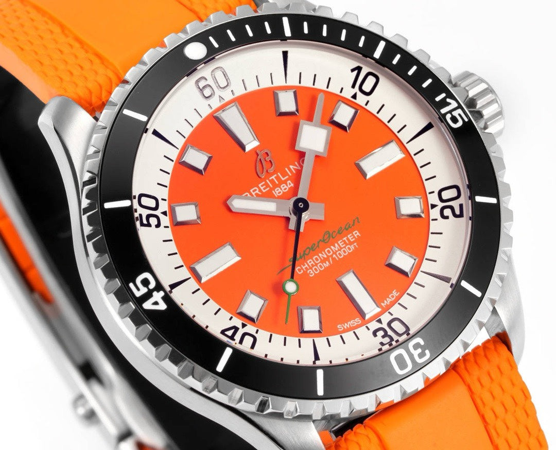 BREITLING Superocean 42mm Dive Watch, GR Factory Version Luminous Dial Ceramic Bezel Rubber Strap Multiple Colors