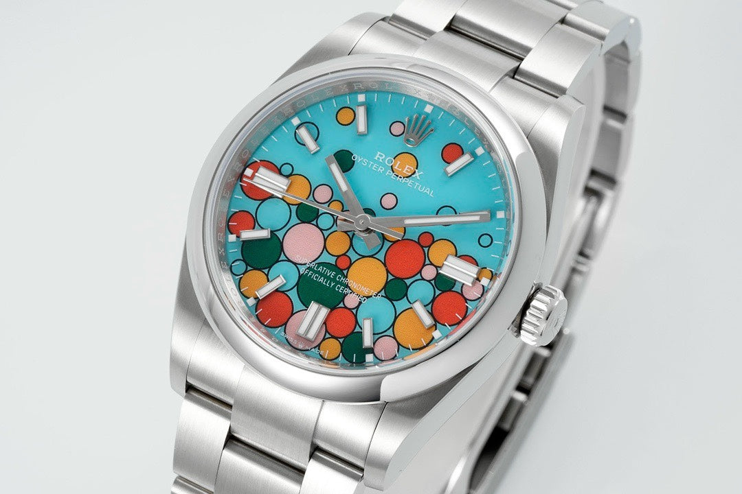 Rolex Oyster Perpetual 41mm Turquoise Celebration Bubble Dial | EWE Cal.3230