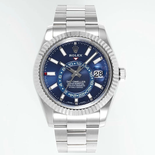 Rolex Sky‑Dweller Watch 42mm 904L Steel 9002 Automatic Movement Ring Command Bezel