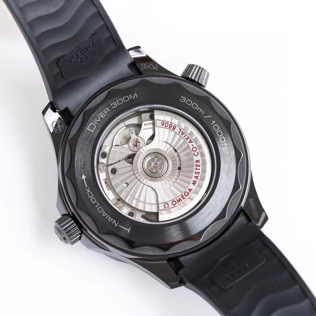 Omega Seamaster 300m Super Clone Watch | 43.5mm Full Black Zirconia Ceramic Case