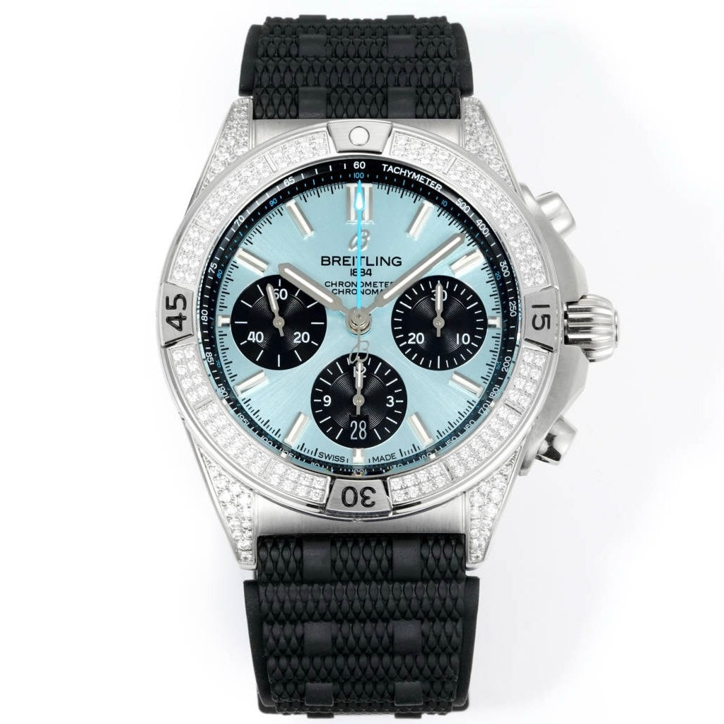 Breitling Chronomat Super Clone Watch | B01 Automatic Chronograph Movement, Diamond Bezel, 42mm