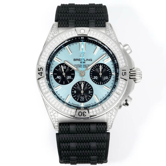 Breitling Chronomat Super Clone Watch | B01 Automatic Chronograph Movement, Diamond Bezel, 42mm