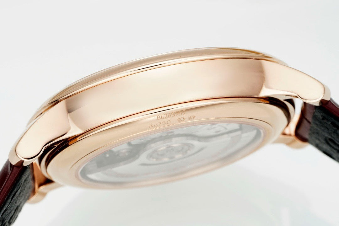 Omega De Ville Power‑Reserve Automatic Mechanical Watch, Genuine Calfskin Leather Strap