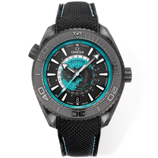 OMEGA Seamaster Planet Ocean 600M Worldtimer Full Black Ceramic Dive Watch
