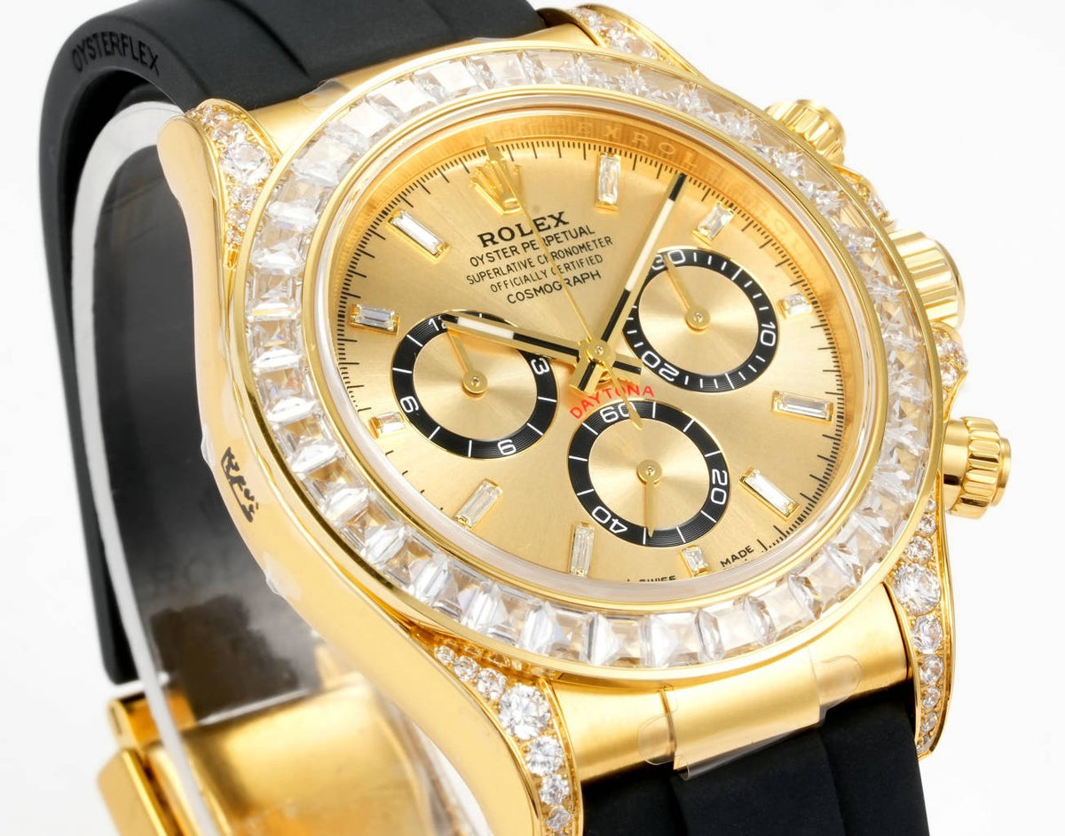 Rolex Cosmograph Daytona 40mm N+ Factory V2 Weighted Baguette Bezel Automatic Watch