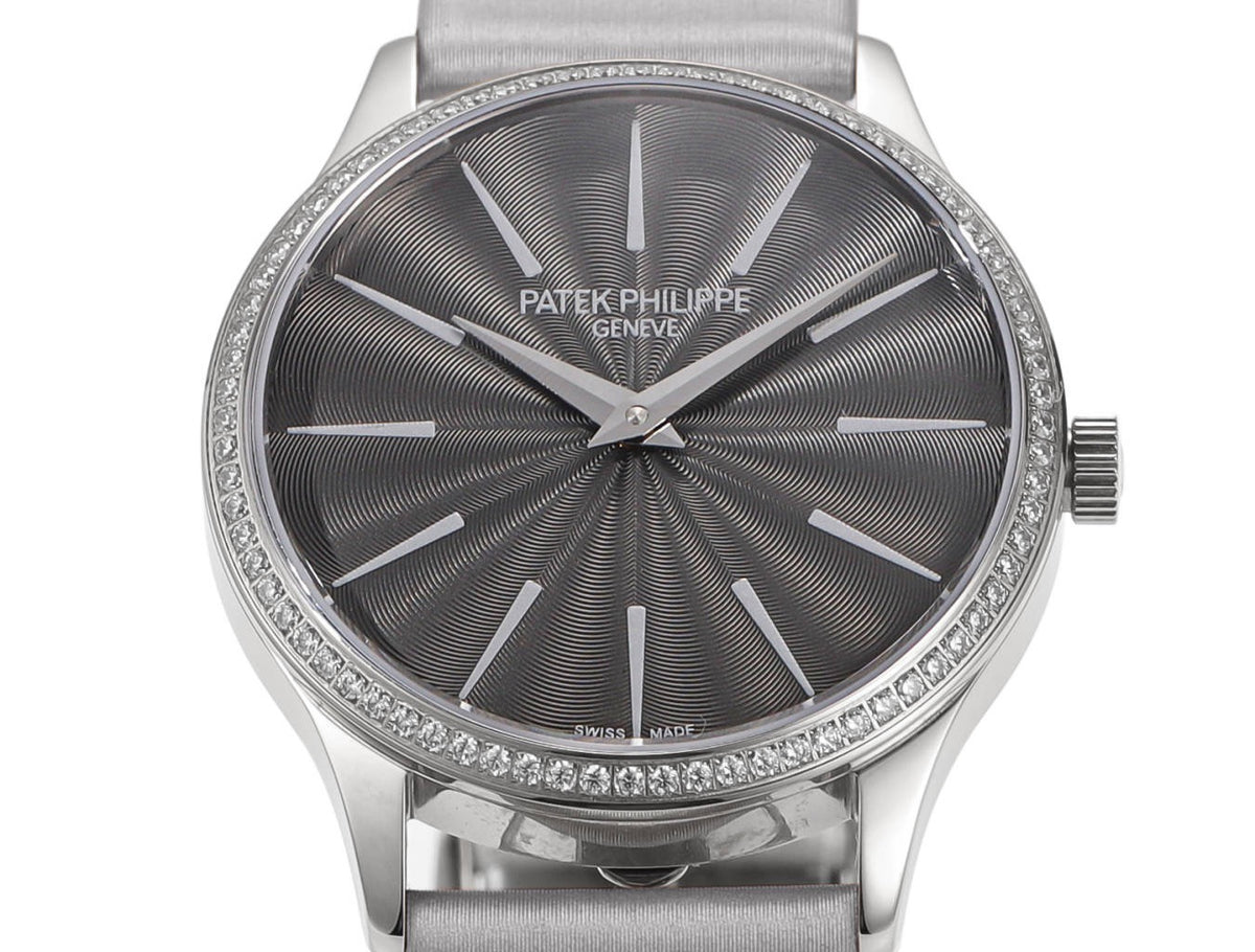 Patek Philippe Calatrava Ladies Watch 35mm | Slim Cal.240 Automatic Guilloché Dial Watch