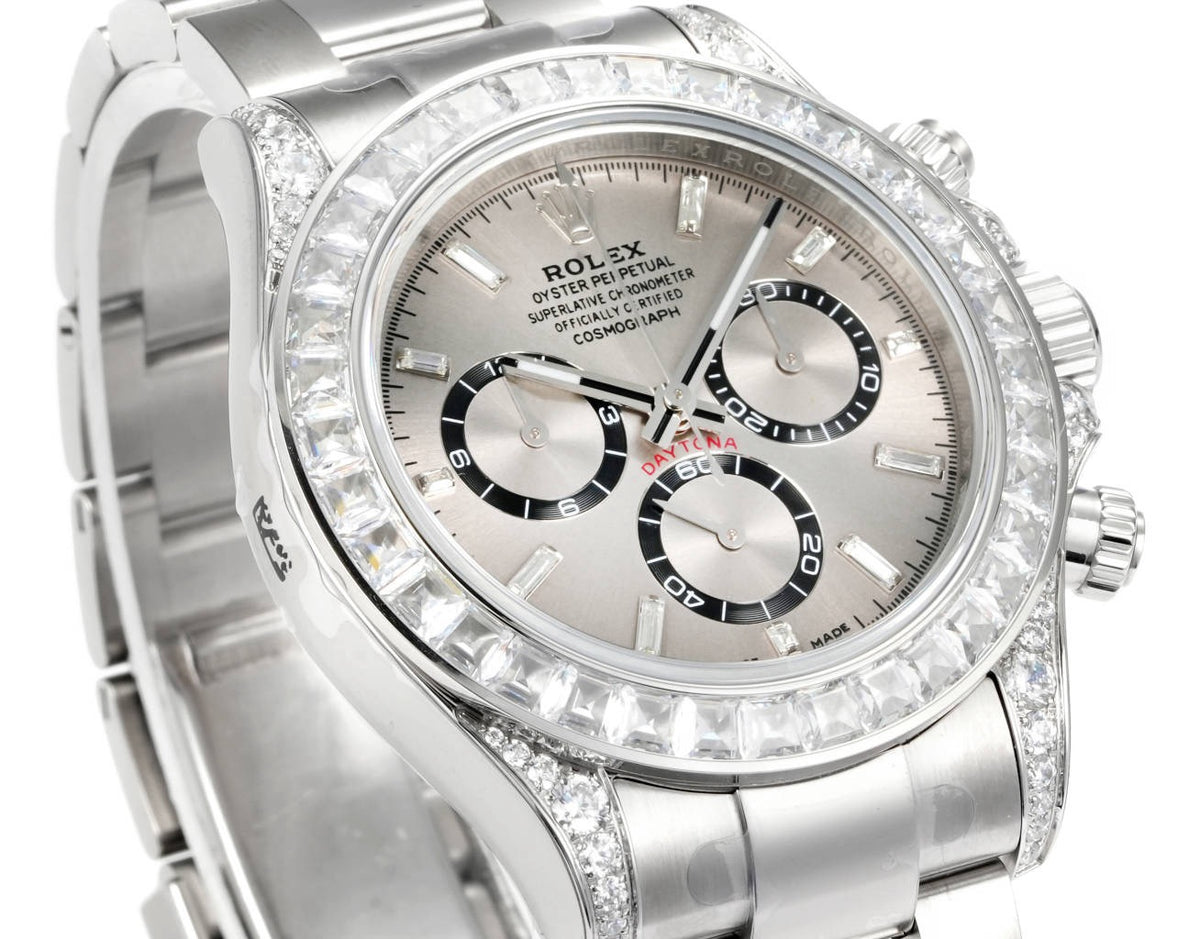 Rolex Cosmograph Daytona 40mm N+ Factory V2 Weighted Baguette Bezel Automatic Watch