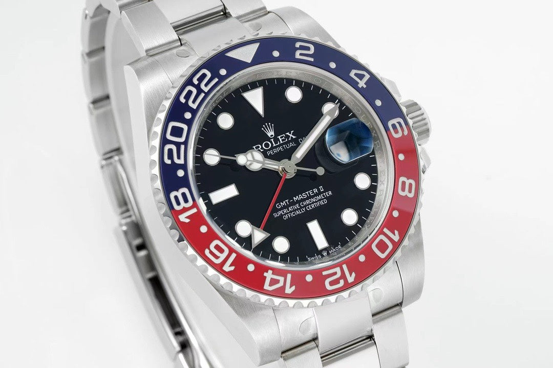 Rolex GMT Travel Watch 904L Steel Cal.3285 Movement