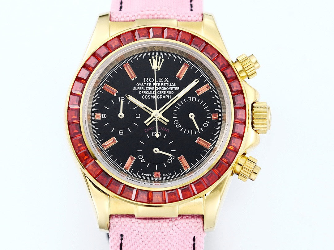 Rolex Cosmograph Daytona Super Clone Watch | Pumpkin Ruby Bezel, 43mm