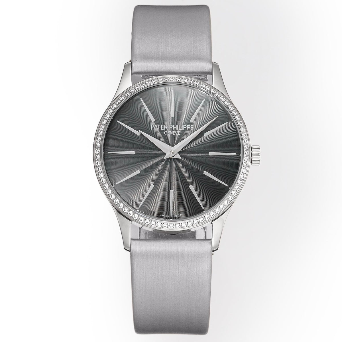 Patek Philippe Calatrava Ladies Watch 35mm | Slim Cal.240 Automatic Guilloché Dial Watch