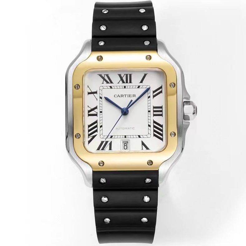Cartier Santos Rubber Strap | THB Factory 39.8mm Automatic Watch