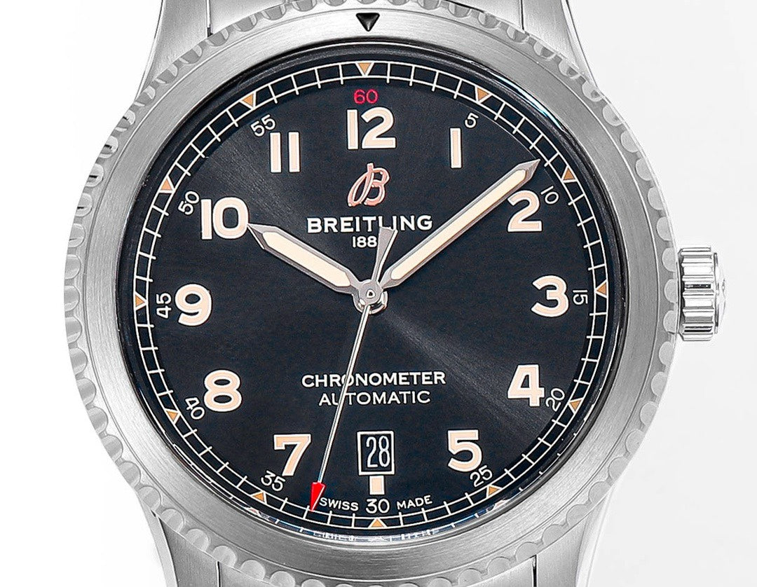 BREITLING Navitimer Pilot Watch 41mm, BLS Factory 2824 Automatic Movement Steel Bracelet