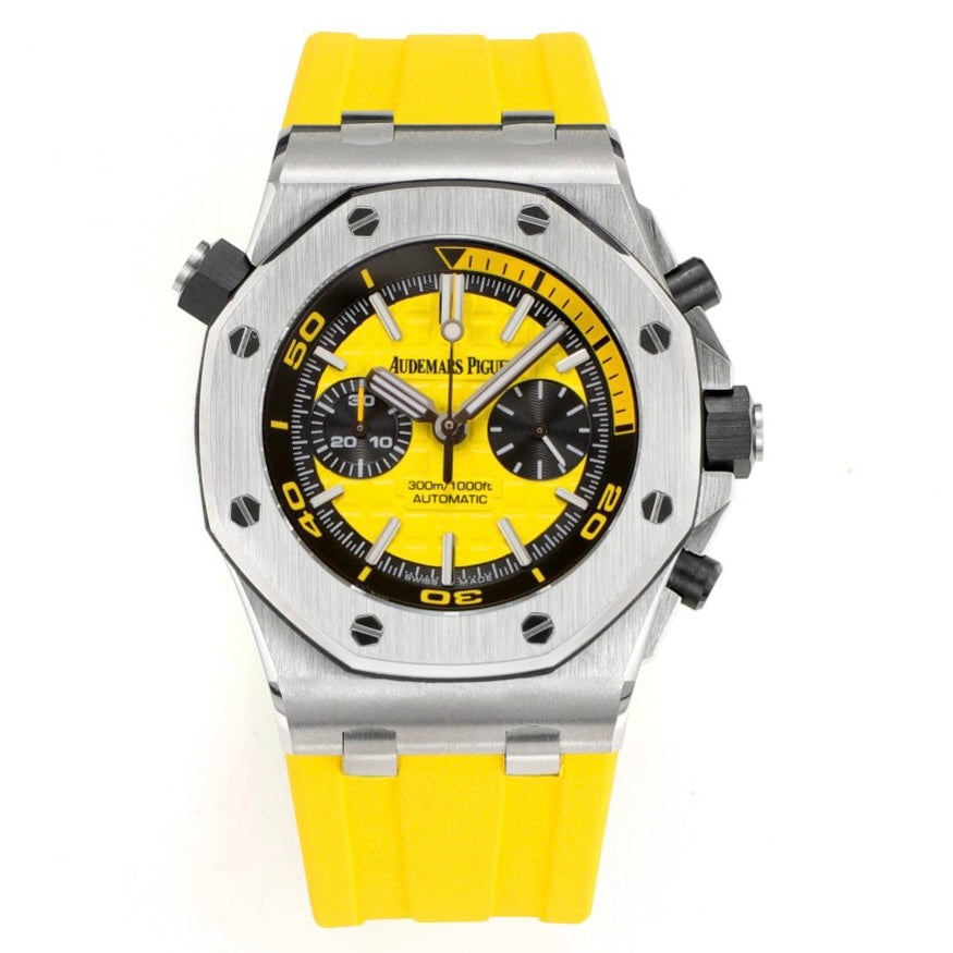 Audemars Piguet Royal Oak Offshore Chronograph 42mm | Cal.3124 Automatic Watch Rubber Strap
