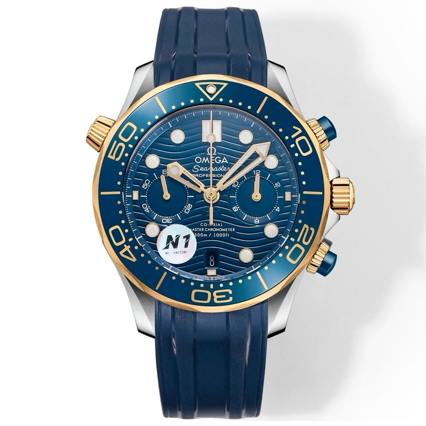 OMEGA Seamaster 300 Chronograph 44mm Dive Watch Cal.9900 Full Function Ceramic Bezel