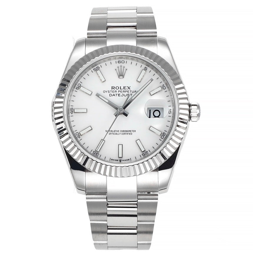 Rolex Datejust 41mm Automatic Watch 3235 Movement 72‑Hour Power Reserve Fluted Bezel