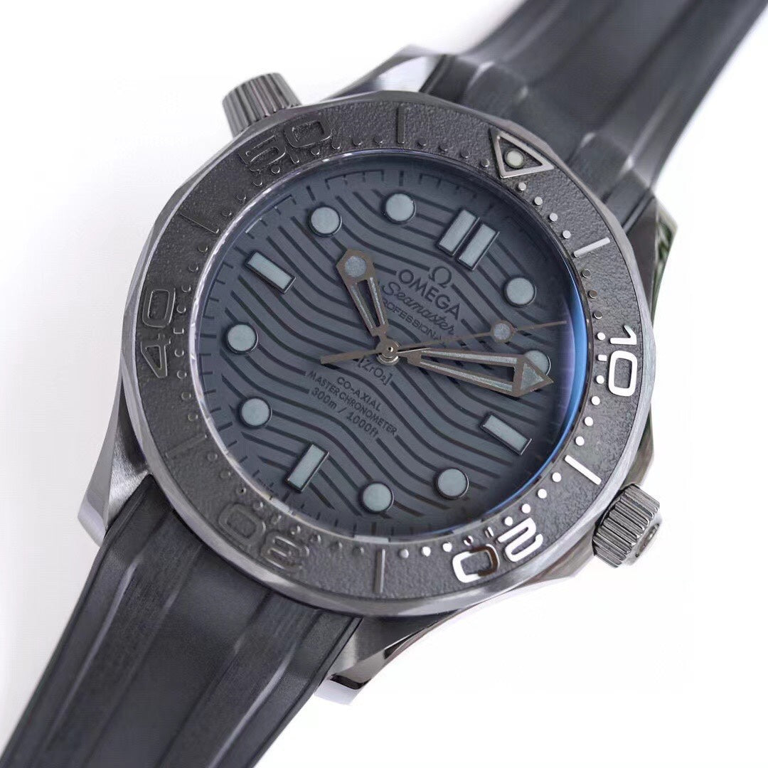 Omega Seamaster 300m Super Clone Watch | 43.5mm Full Black Zirconia Ceramic Case
