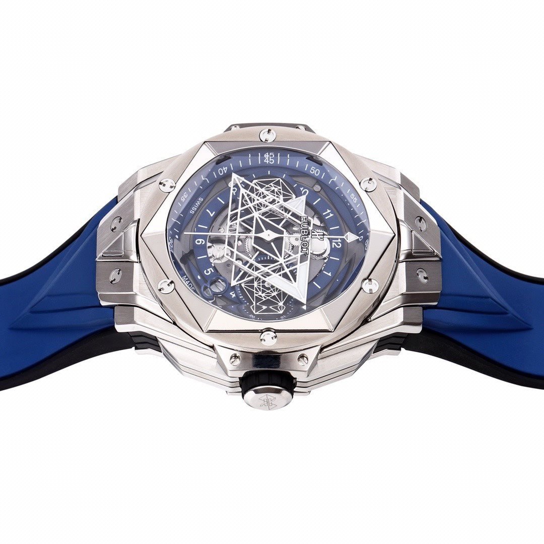 HUBLOT Big Bang Sang Bleu II Watch | BBF Super Clone Titanium Automatic Chronograph Wristwatch