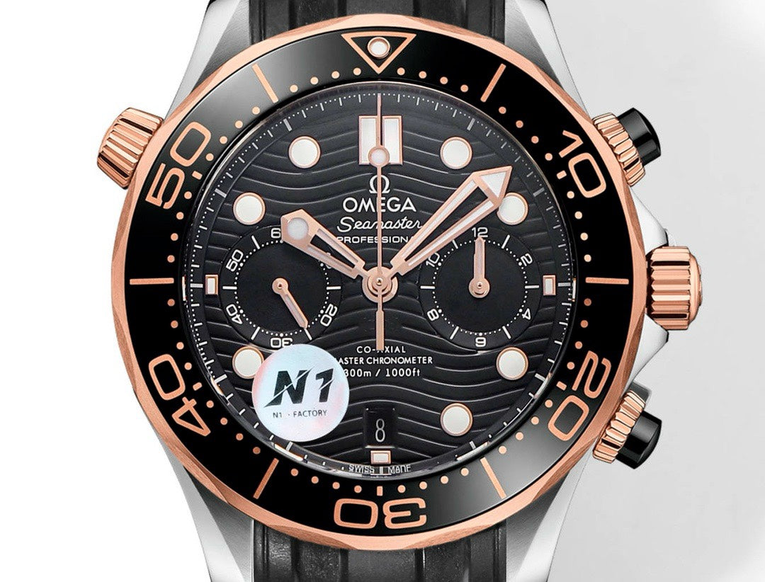 OMEGA Seamaster 300 Chronograph 44mm Dive Watch Cal.9900 Full Function Ceramic Bezel