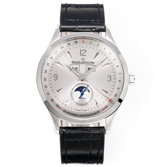 Jaeger-LeCoultre Master Calendar Moon Phase Automatic Watch 40mm Genuine Leather Strap