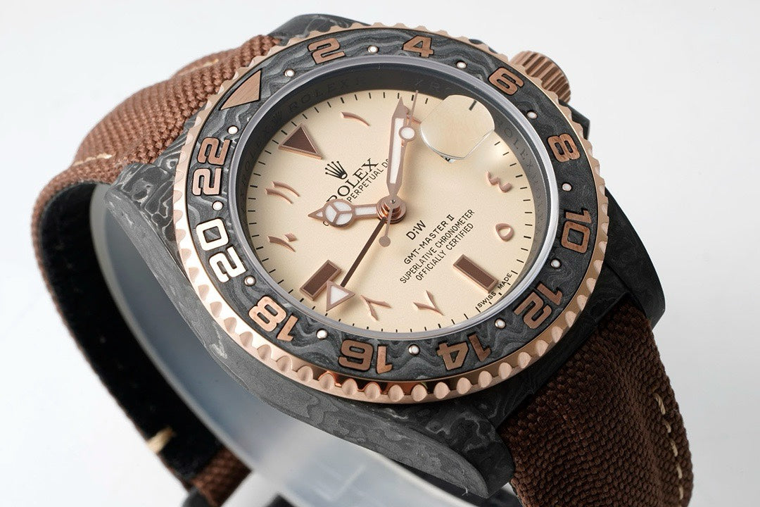Rolex GMT-Master II Carbon Watch | Cal.3186 Automatic Movement, Forged Carbon Case