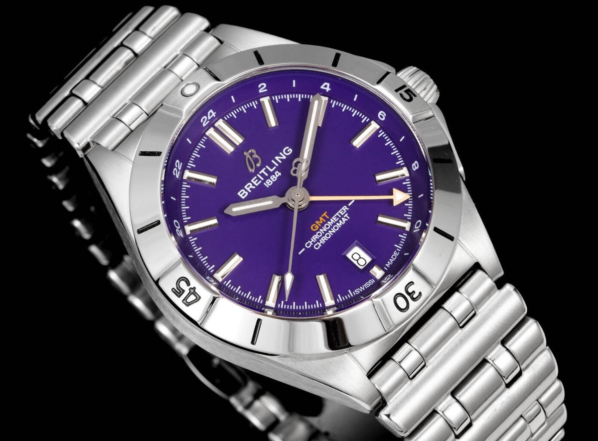 Breitling Chronomat GMT 40mm Automatic Steel Watch Multi‑Color Dial Bullet Bracelet