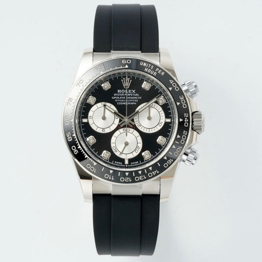 Rolex Cosmograph Daytona 18K Gold Plated Automatic Chronograph Watch Rubber Strap