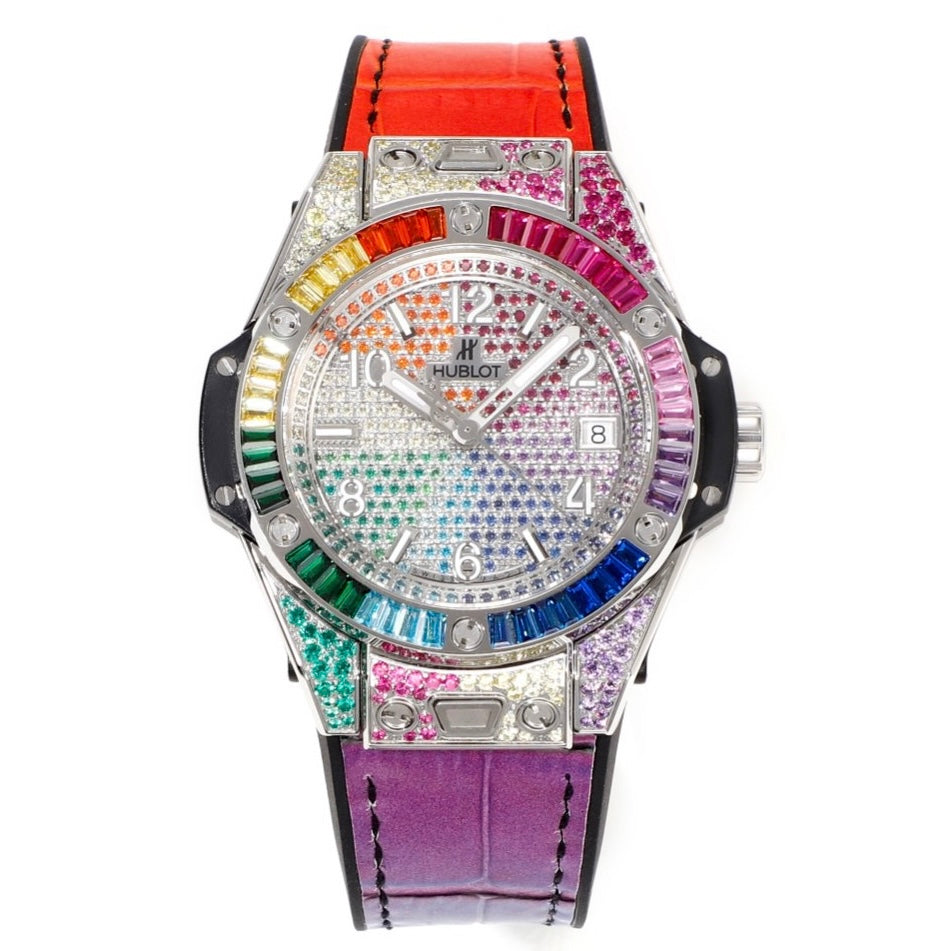 Hublot Big Bang One Click Rainbow Gemstone 39mm Automatic Ladies Watch