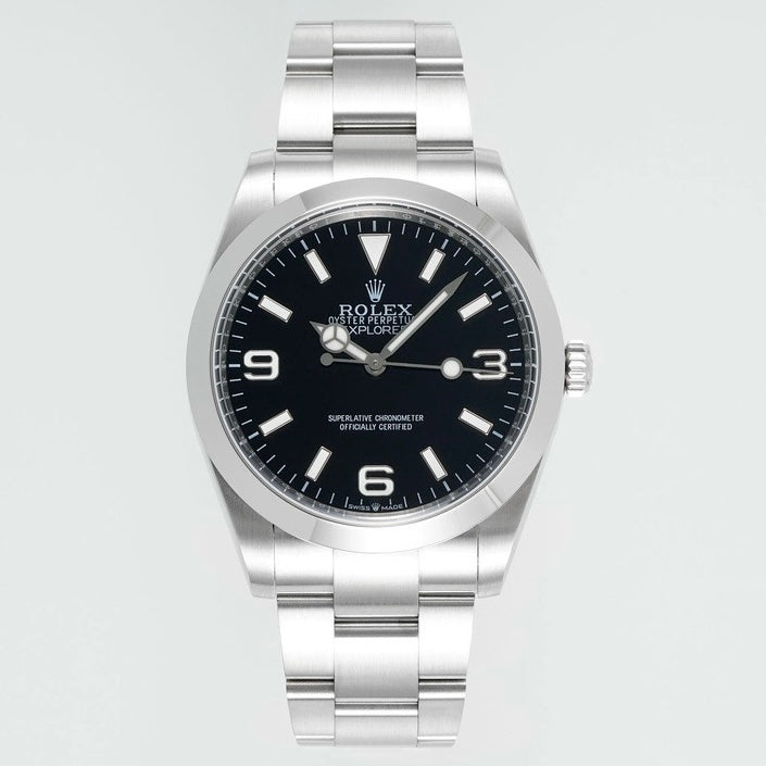 Rolex Explorer 214270 40mm Black Dial Blue Lume – EWE 3230 Movement