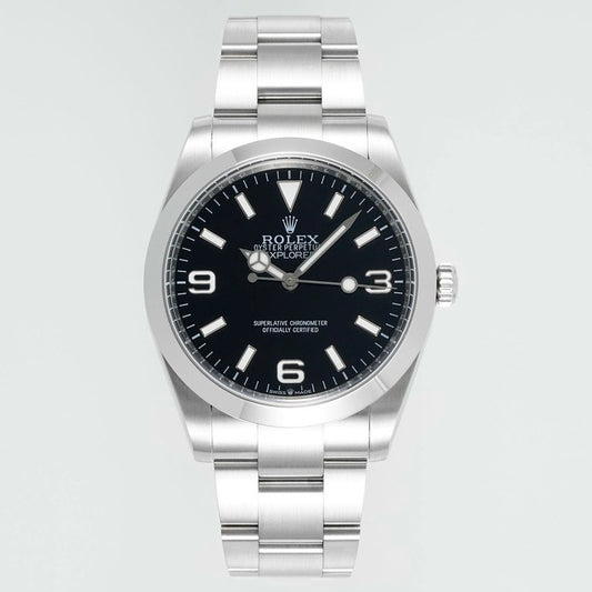Rolex Explorer 214270 40mm Black Dial Blue Lume – EWE 3230 Movement