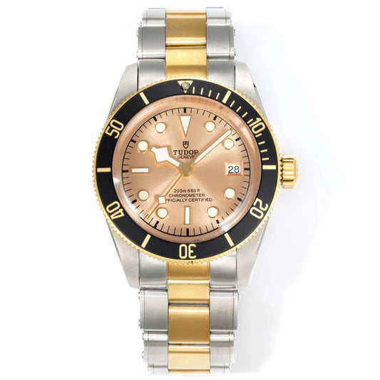 Tudor Black Bay GMT Automatic Diver Watch 41mm, Domed Sapphire Crystal, Rivet Stainless Steel Bracelet, Multiple Ceramic Bezel Color Options