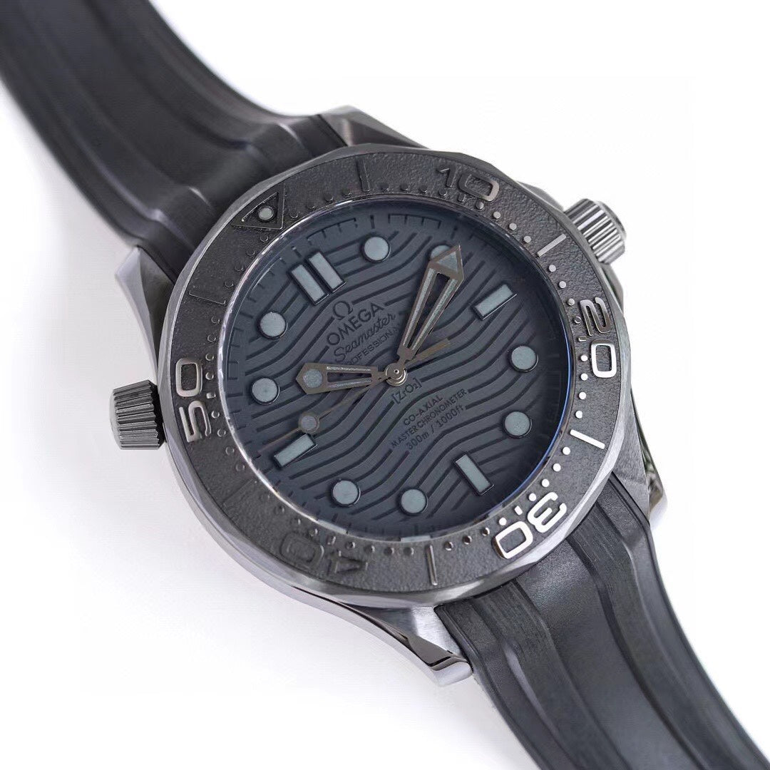 Omega Seamaster 300m Super Clone Watch | 43.5mm Full Black Zirconia Ceramic Case