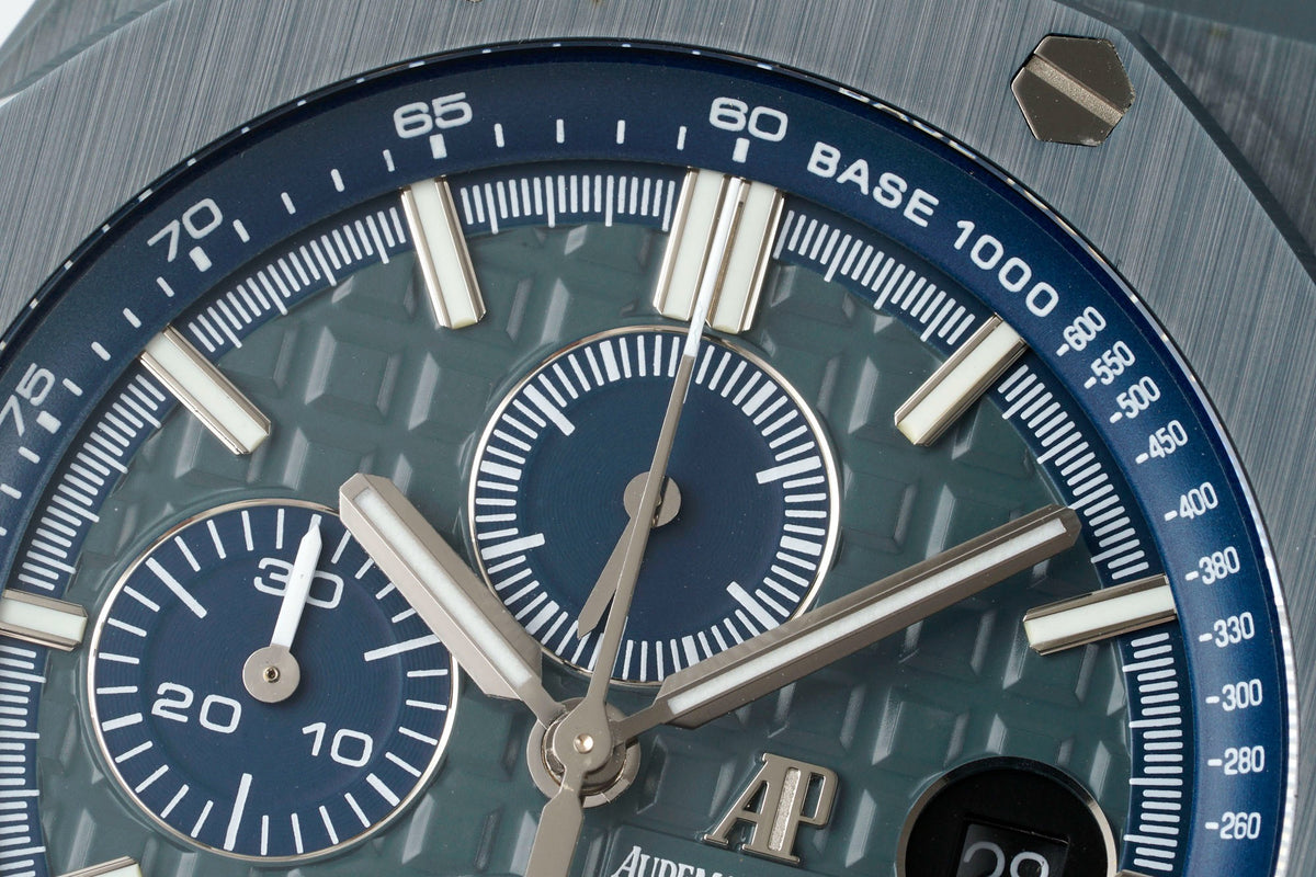 Audemars Piguet Ceramic Chronograph 44mm Sports Watch Rubber Strap
