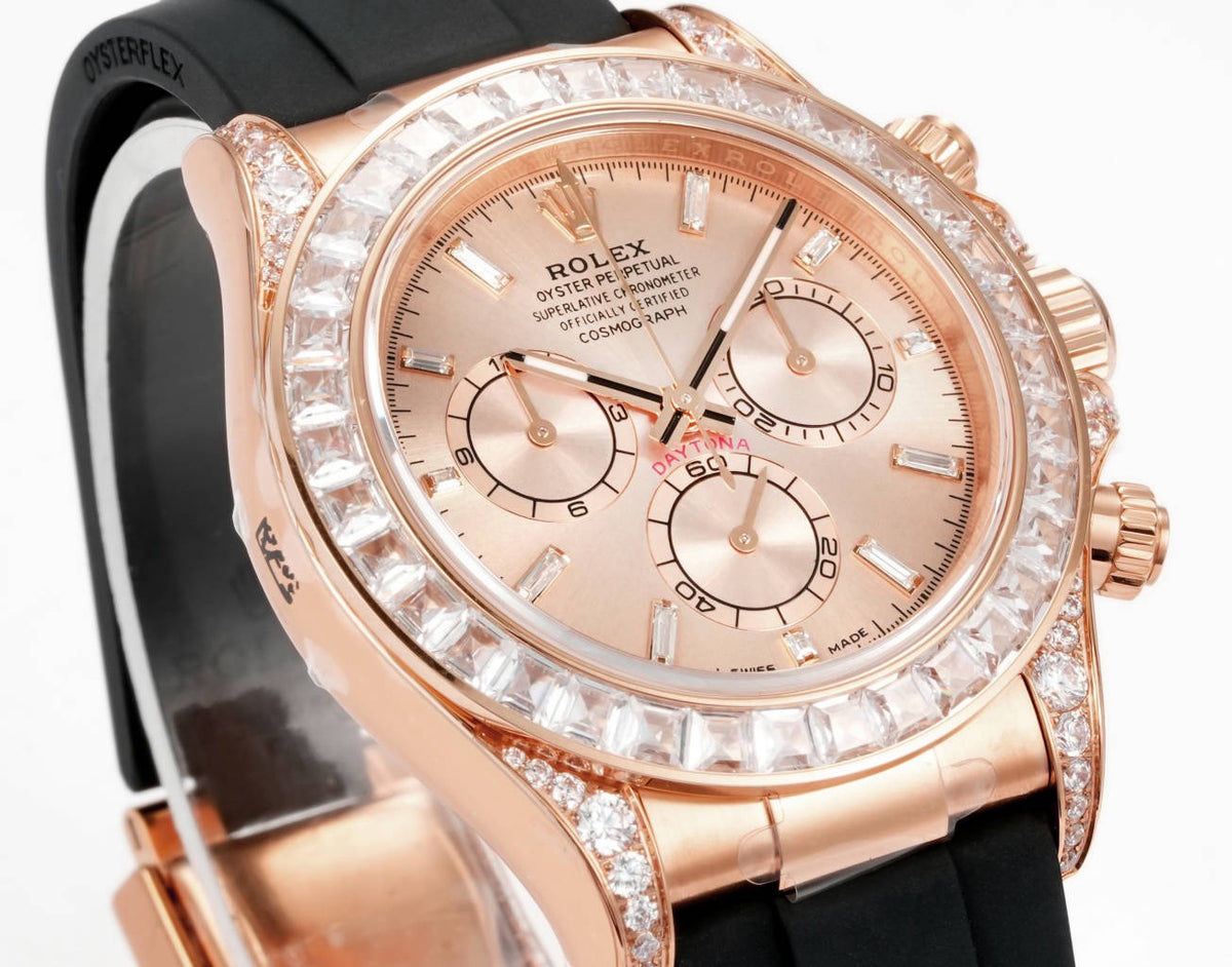 Rolex Cosmograph Daytona 40mm N+ Factory V2 Weighted Baguette Bezel Automatic Watch