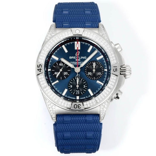 Breitling Chronomat Super Clone Watch | B01 Automatic Chronograph Movement, Diamond Bezel, 42mm