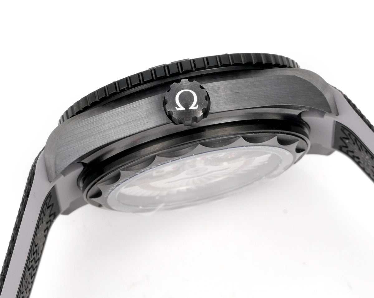 OMEGA Seamaster Planet Ocean 600M Worldtimer Full Black Ceramic Dive Watch