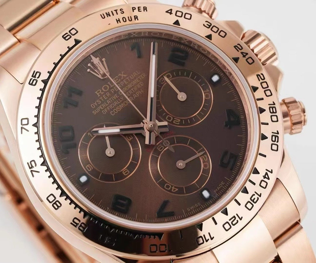 Rolex Cosmograph Daytona Chronograph Watch 40mm 904L Steel Ceramic Bezel Custom 7750 Movement