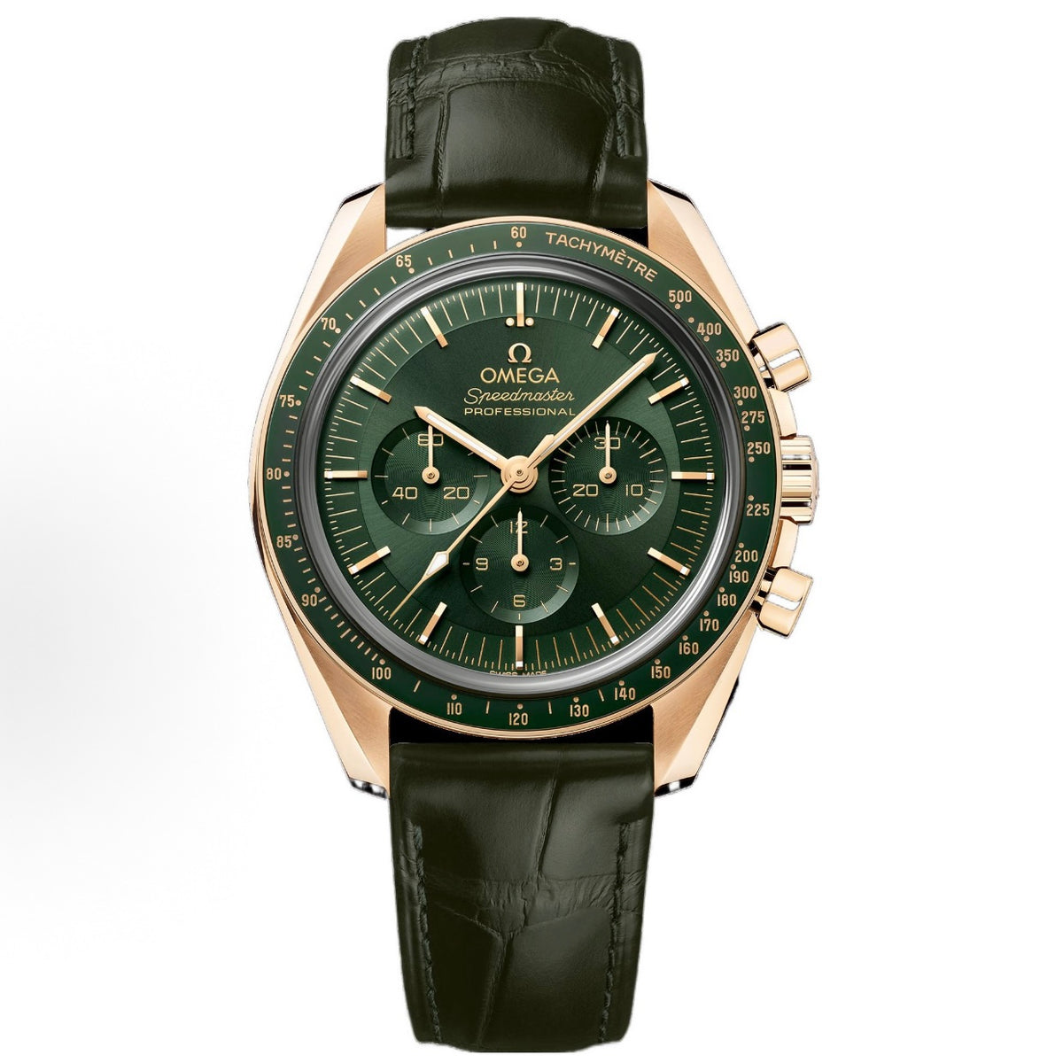 OMEGA Speedmaster Moonwatch 3861 Caliber Moonshine 18K Gold Chronograph 42mm