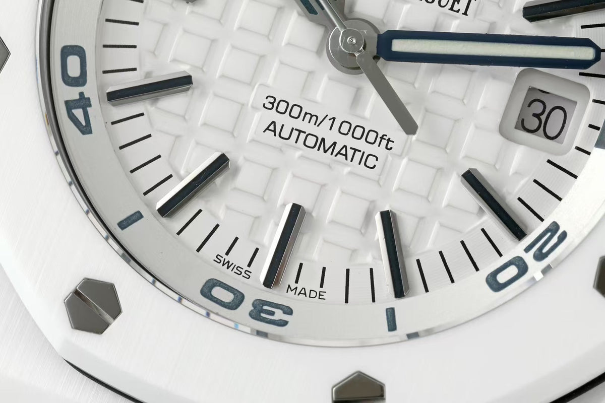 Audemars Piguet Royal Oak Offshore APS‑Factory 15707CE White‑Ceramic Automatic Dive Watch