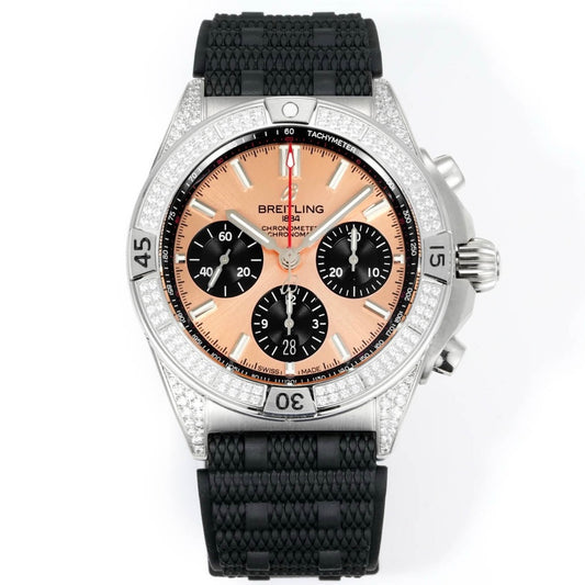 Breitling Chronomat Super Clone Watch | B01 Automatic Chronograph Movement, Diamond Bezel, 42mm