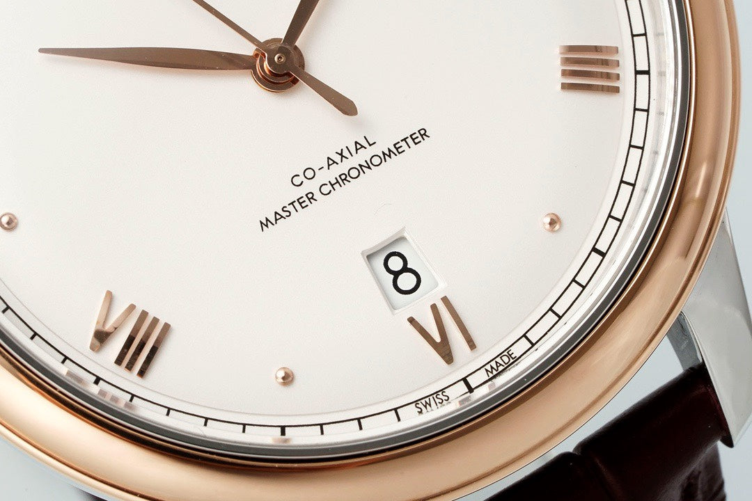 Omega De Ville Power‑Reserve Automatic Mechanical Watch, Genuine Calfskin Leather Strap